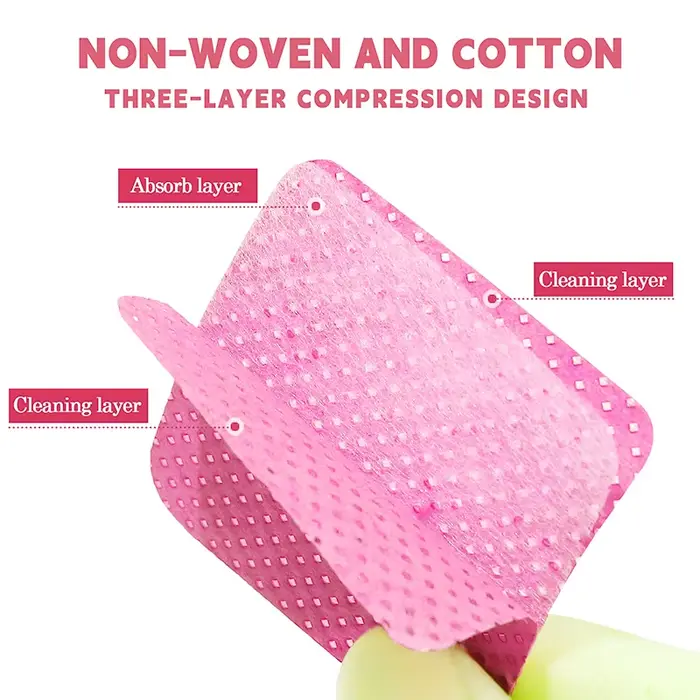 200 pièces/boîte lingettes à ongles non pelucheuses Extension de cils
