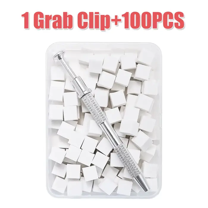 LINMANDA Éponges à ongles pour éponge d'art d'ongle ombrée avec pince en métal Brosse à ongles Rangement et boîte pour manucure de conception d'art d'ongle bricolage