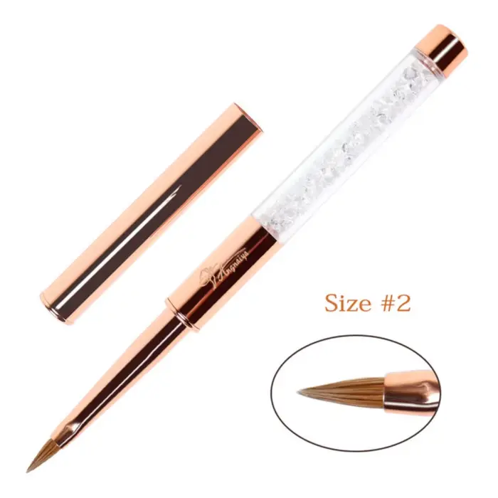 BQAN or Rose 3D Kolinsky acrylique brosse à ongles violet ongles Art brosse pur Kolinsky Sable bross
