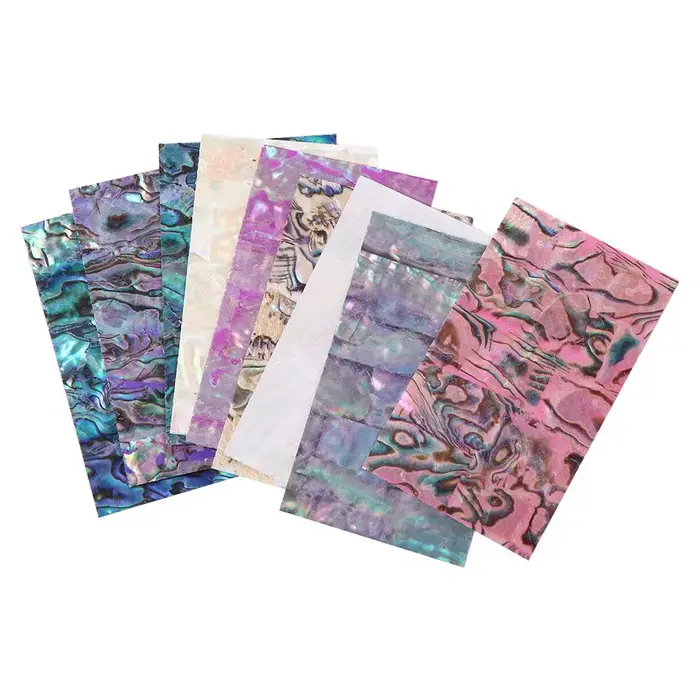 1Pc coquille d'ormeau tranche manucure ongles feuilles bricolage