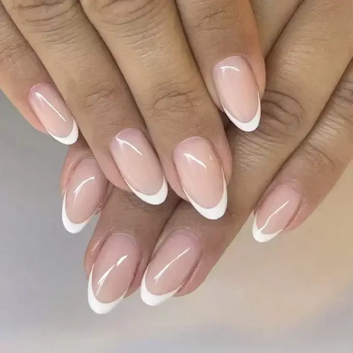 Simple classique français vin rouge amande faux ongles Art Stiletto