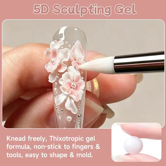 UR SUGAR 15ml Gel de sculpture transparent 5D non collant