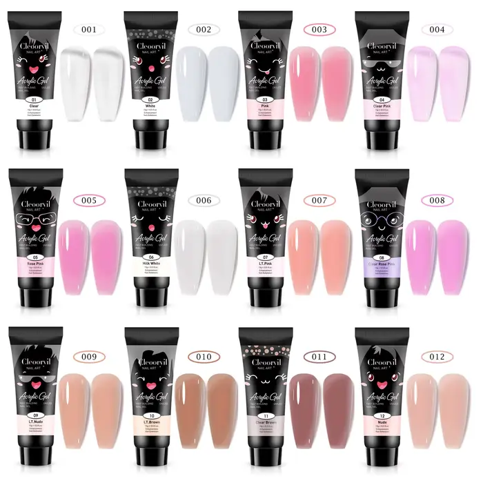 Gel d'extension d'ongles en Poly acrylique, 15ml/30ml, pour construire des ongles, UV LED, Extension