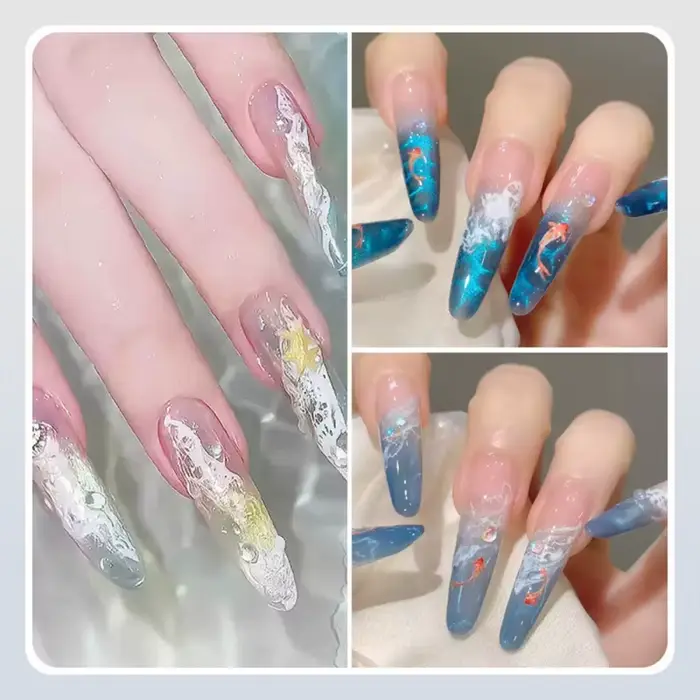 Vernis à ongles gel 10ml Océan Blanc Effet Bulles