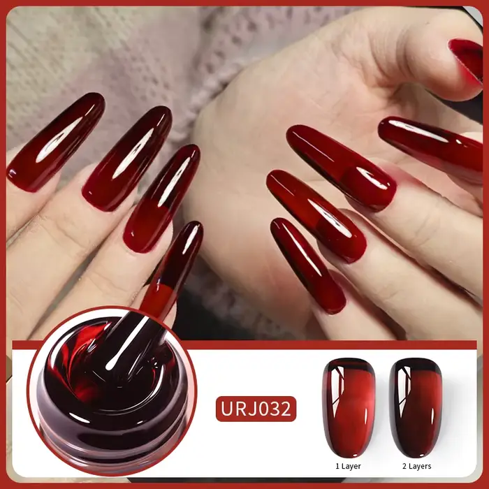 UR SUGAR 15ml vernis à ongles Gel gelée rouge sang couleur translucide cristal nu Gel vernis à ongle