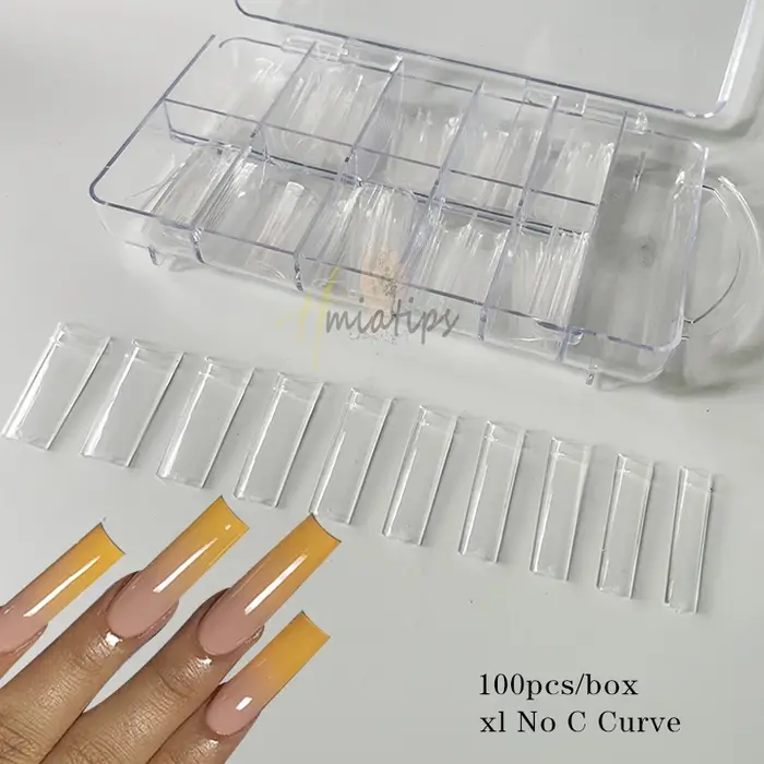120 pièces pointes d'ongles de canard pour Extension faux ongles en acrylique transparent 12 tailles accessoires et