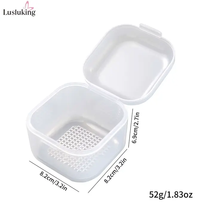 Boîte de désinfection pour forets à ongles, boîte de nettoyage de Filtration à Double couche, mallet