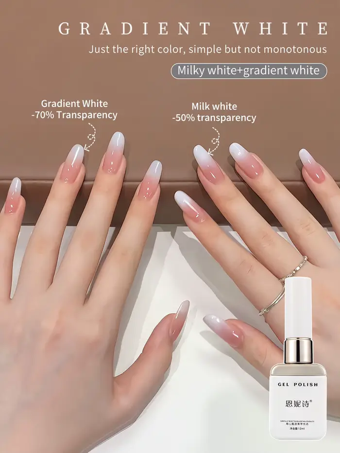 Vernis à ongles Gel blanc laiteux