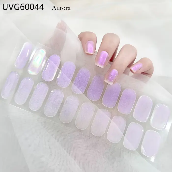 Nouveau Semi-durci ongles gel uv pegatinas bande d'ongle autocollant UVLED lampe durci