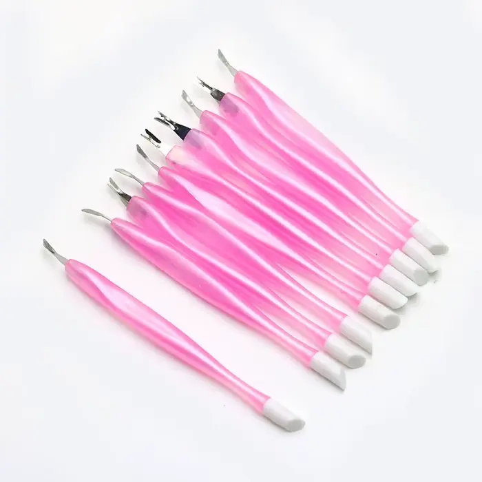 Outils de manucure et pédicure en acier inoxydable, poussoir de vernis à ongles gel UV, tondeuse à 2