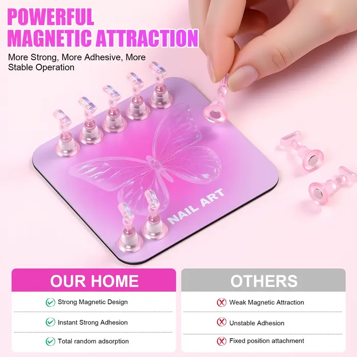 Support à ongles pour peinture des ongles, support à ongles en forme de cœur pour presse/affichage e