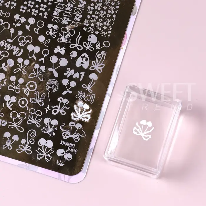 Kit de plaques d'estampage pour ongles carrés, manucure française, pochoir de vernis en Silicone Tra