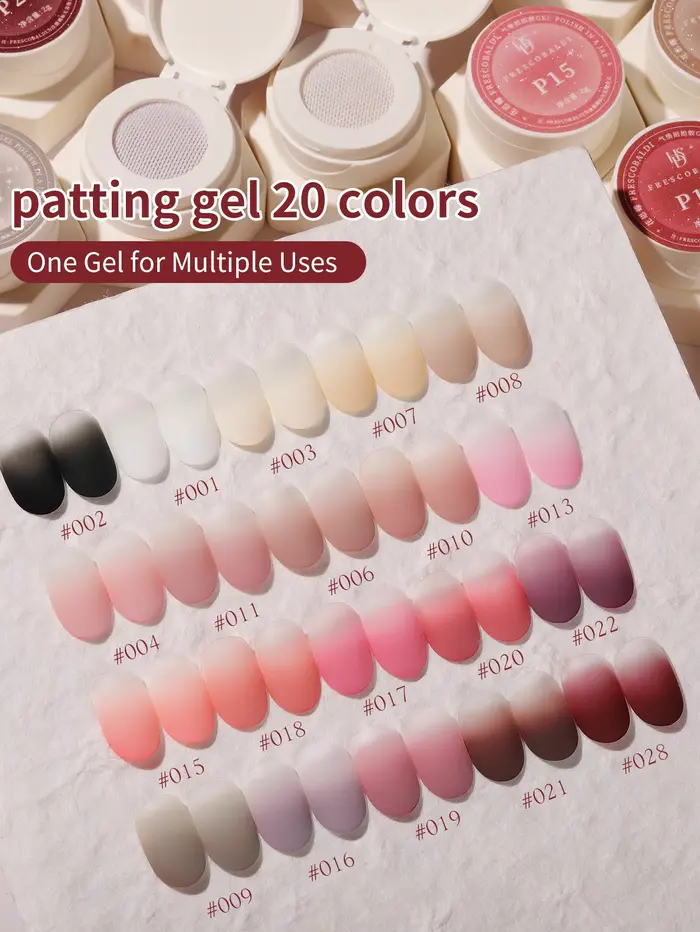 FRESCOBALDI Vernis à ongles semi-solide en gel, 20 couleurs, brossable, hautement saturé, adapté pour une utilisation en salon et à domicile, toutes saisons