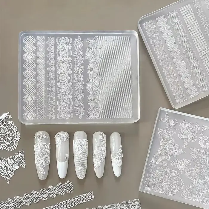 1 pièce Moule à ongles en silicone DIY pour manucure