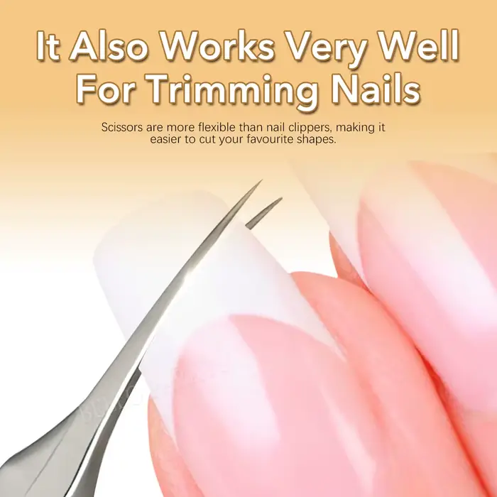 1 pièce Ciseaux à cuticules incurvés extra-fins, Coupe-ongles, Outils de manucure polyvalents, Coupe