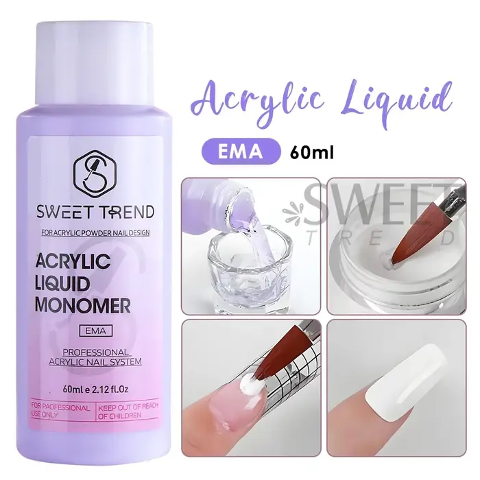 Liquide monomère acrylique pour ongles, hypoallergénique, outil d'extension à faible odeur, liquide 