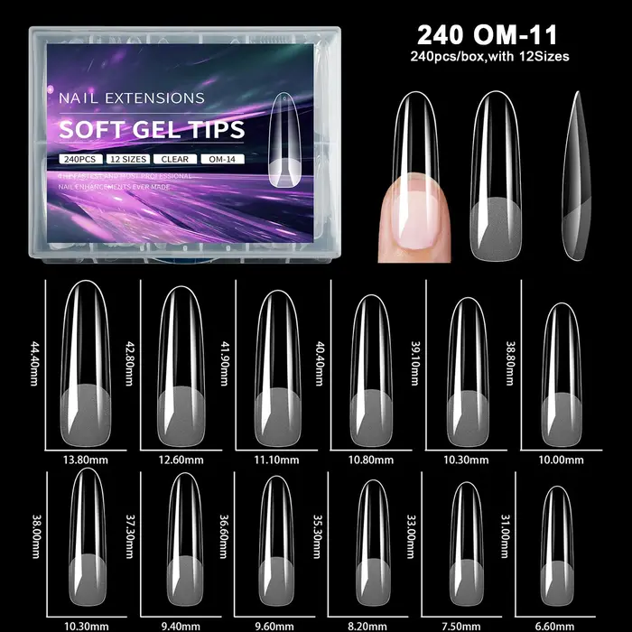 Faux ongles en Gel doux Extra longs 2XL