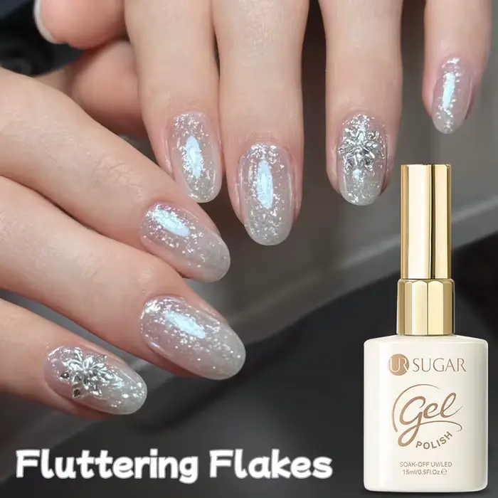 UR SUGAR 15ml Vernis Gel Semi-Permanent Effet Paillettes Scintillantes UV/LED Soak Off pour Manucure et Nail Art