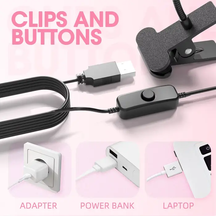 Sèche-ongles lampe UV ultraviolette Mini bureau à clipser Flexible USB Gel durcissement manucure pédicure outils