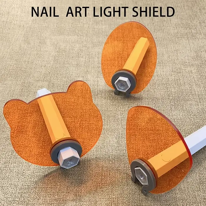 Dispositifs de Salon de beauté des ongles, déflecteur bloquant la lumière en acrylique pour lampe UV à ongles de forme droite, lunettes de protection Anti-lumière bleue