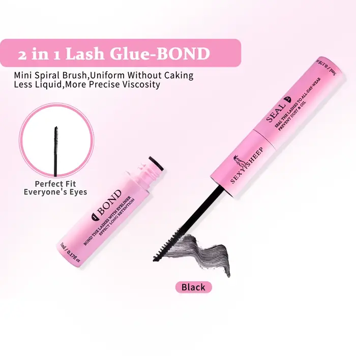 Kit de cils en grappes DIY, courbure D, styles naturels ou épais, 8-16 mm, avec colle et pince à cil