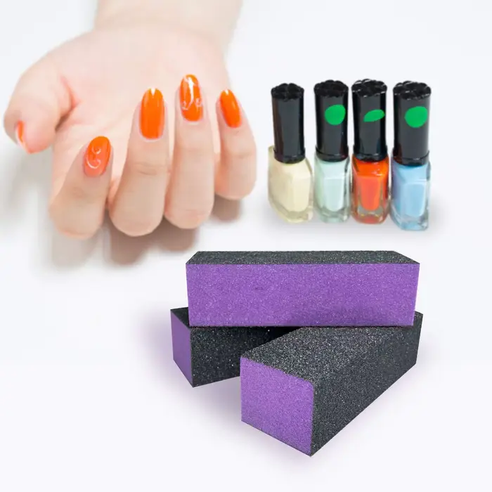 Tampon à ongles bloc de ponçage polisseuse lime de polissage grain 60/100 pour Kit d'art