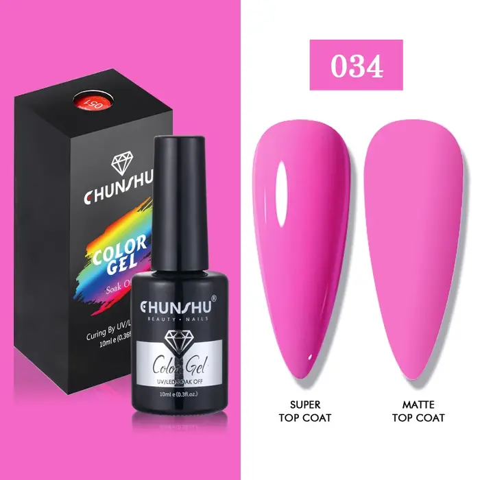 CHUNSHU vernis à ongles Gel 10ml vernis Semi Permanent rose pêche couleur nue Gel tremper longue durée UV lumière Cure Nail Art bricolage