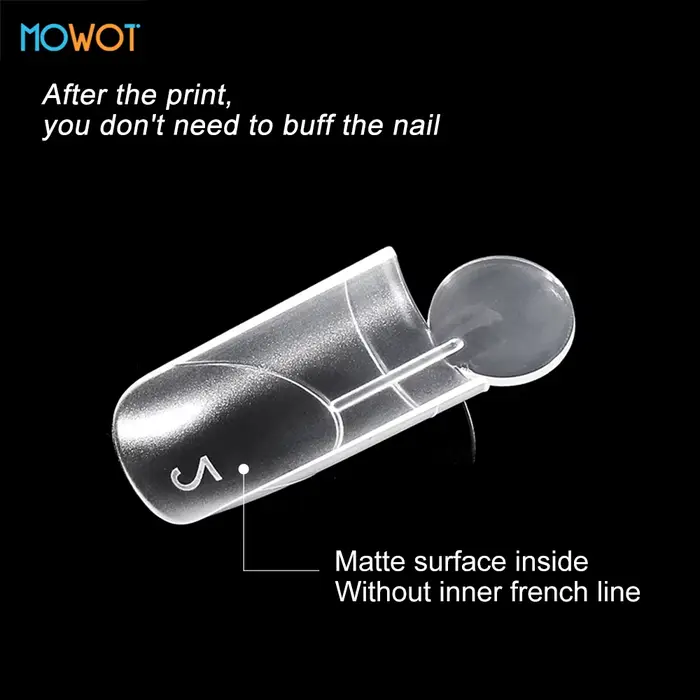 MOWOT Moules à ongles double face effet mat 140 pièces pour extension rapide