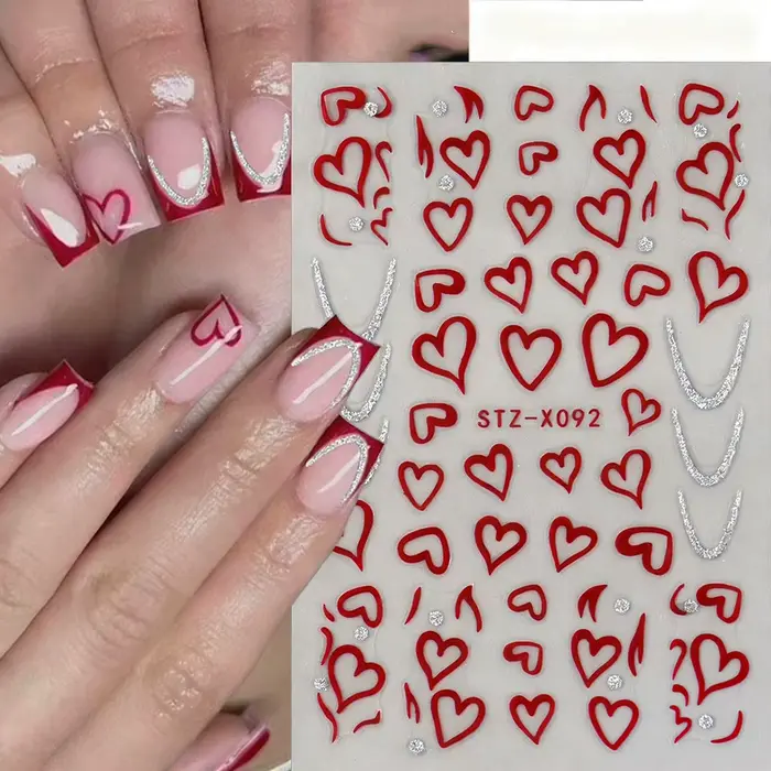 Autocollants 3D pour Nail Art de la saint-valentin