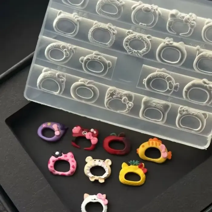Moule à ongles en silicone transparent 3D
