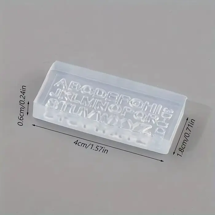Moule à ongles en silicone avec lettre 3D, mini lettre A-Z, moule en résine, 26 moules à lettres, ou