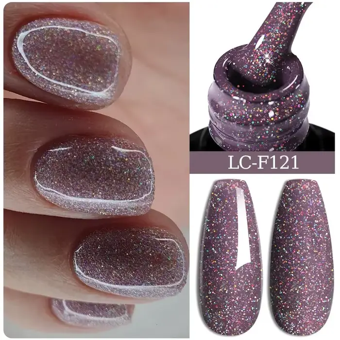 LILYCUTE 184 couleurs Gel vernis à ongles printemps coloré rose scintillant paillettes Semi Permanent pour manucure