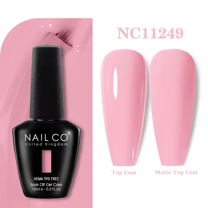 NAILCO 15ml Vernis à Ongles Gel Macaron Printemps-Été Rose Violet Semi-Permanent Nail Art Manucure S