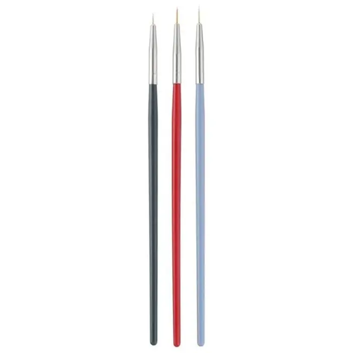 Ensemble de pinceaux à ongles 3D pour filles, 3 pièces/lot, pinceaux pour Gel acrylique UV, dessin, outil de manucure