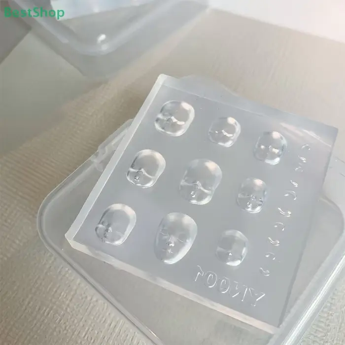 ♥ Moule 3D en Silicone pour poupée visage humain, décorations pour Nail Art, modèle de manucure Tran