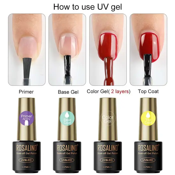 ROSALIND couche de Base supérieure vernis à ongles Gel primaire déshydrateur Gel Nail Art Design pour manucure tremper