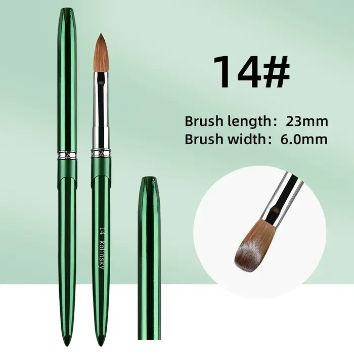 Brosse à ongles en acrylique Kolinsky de haute qualité