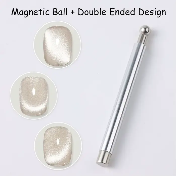 Boule magnétique œil de chat avec bâton magnétique pour ongles, ensemble d'outils, stylo magnétique 