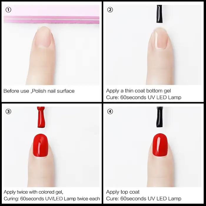 NAILCO Vernis à ongles en gel 15ml SANS HEMA ET SANS TPO Base et Top Coat sans résidu Transparent Primer Laque