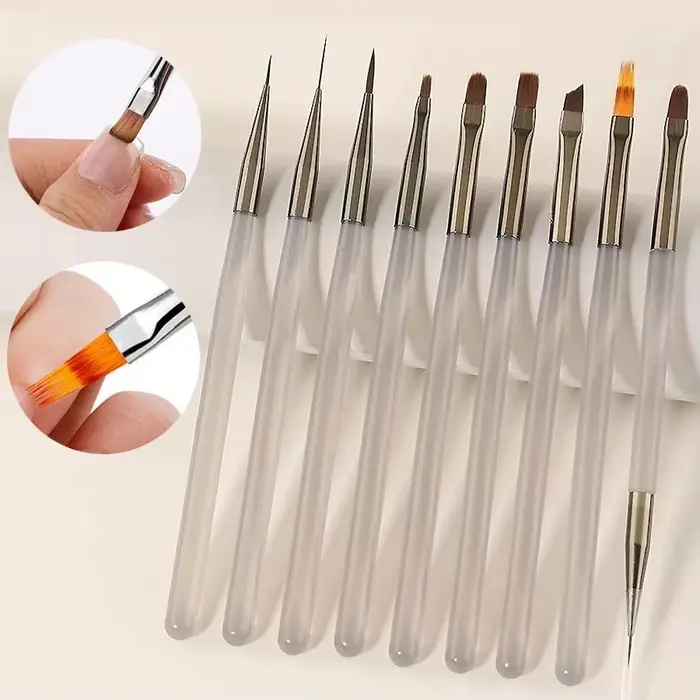 Ensemble de brosses à ongles en acrylique pour Gel UV