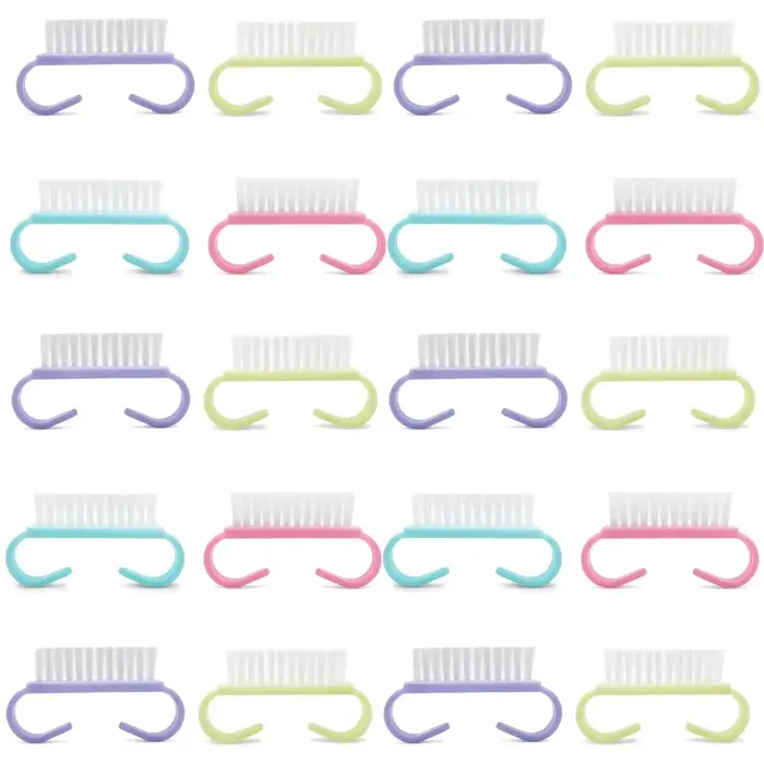 10/20/50/100 pièces poignée Grip Brosse À Ongles GIslande Livres Brosses À Ongles Nettoyant Épurateu