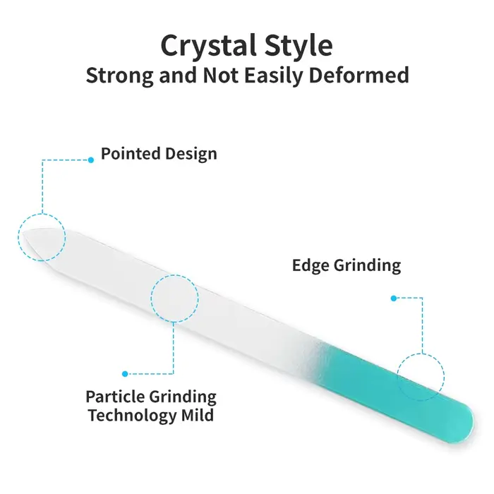 Lime à ongles en verre cristal pour manucure, tampon à ongles, accessoires pour ongles, outils de ma