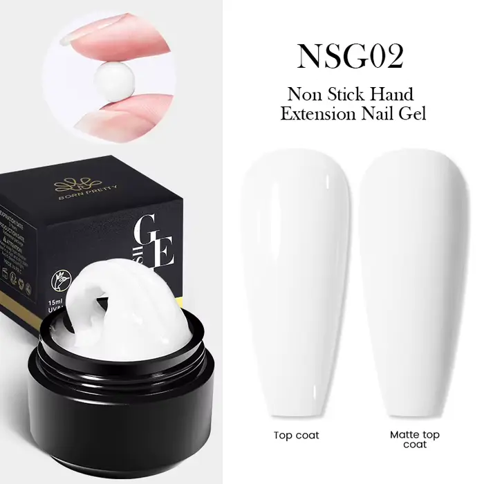 BORN PRETTY 15ml clair blanc antiadhésif main solide Extension Gel vernis à ongles sculpture fleur N