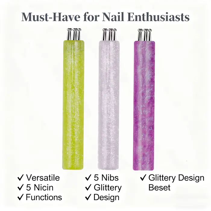 Brosse à ongles en acrylique avec poignée ciel étoilé |   Poils en acier inoxydable, essentiels pour