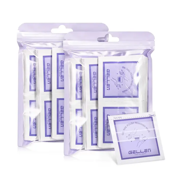 GELLEN 100 Lingettes Dissolvantes pour Vernis à Ongles