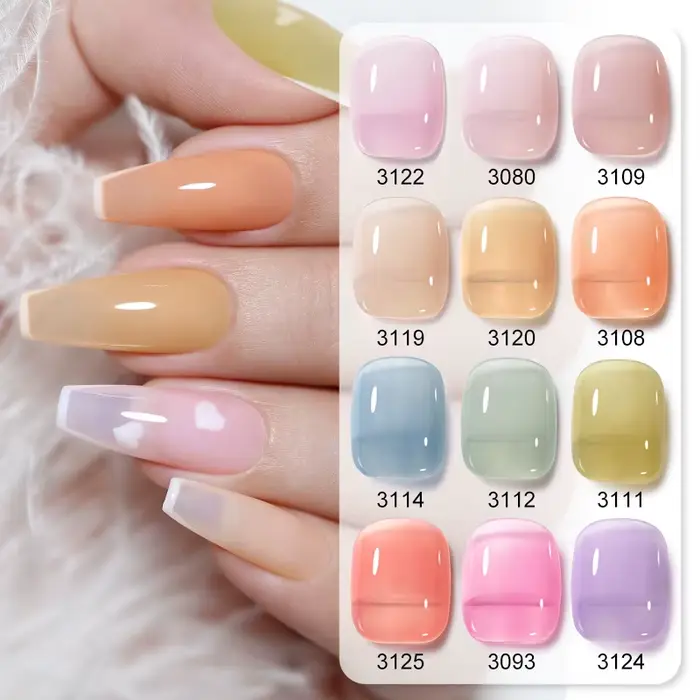 NAILCO 15ml coloré gelée Gel vernis à ongles magnifique couleur HEMA TPO gratuit tremper UV LED Semi Permanent longue