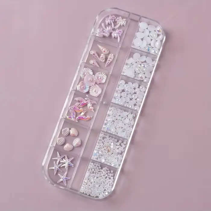 30 accessoires de nail art de style vacances à la plage. Pièces pour nail art / 1,5 * 2 * 3 * 4 * 5 