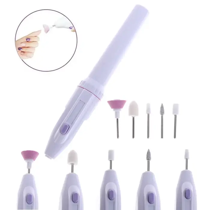 Kit professionnel 5-en-1 : Mini perceuse électrique pour ongles, graveur, polisseuse et outils porta
