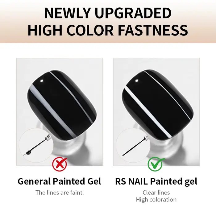 RS NAIL 5g peinture Gel vernis à ongles noir blanc