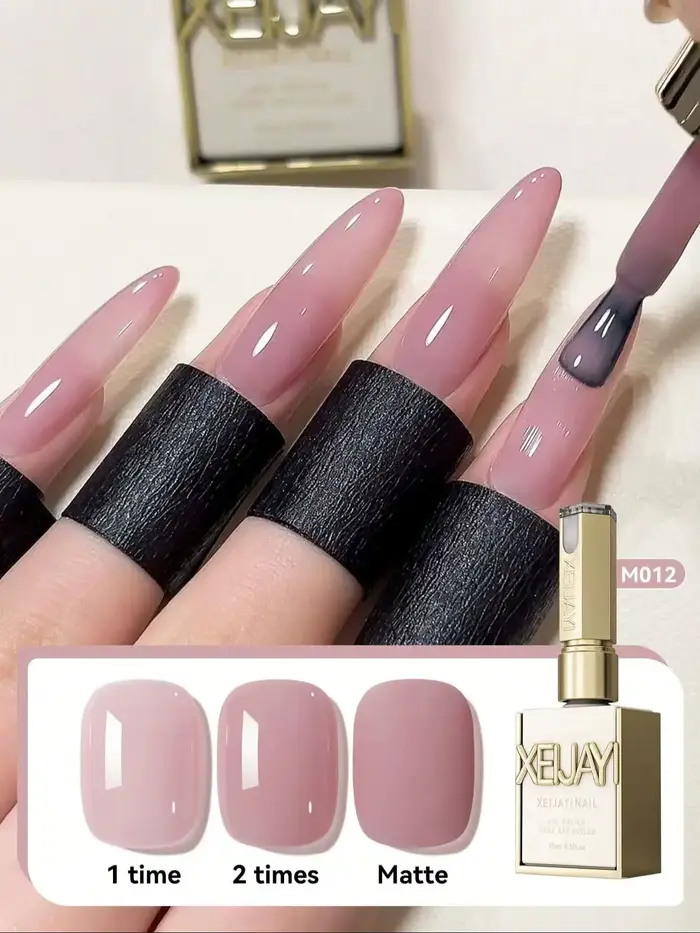 Vernis UV/LED pelable à gelée nue de 15 ml. Formaldehyde - gratuit. Bouteille ovale, Brillante, Soli